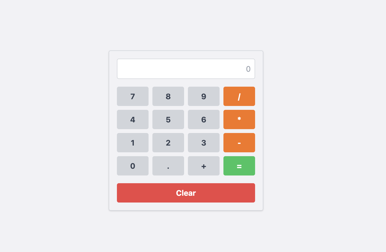 a working calculator